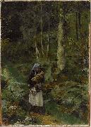 Laura Theresa Alma-Tadema With a Babe in the Woods oil painting artist